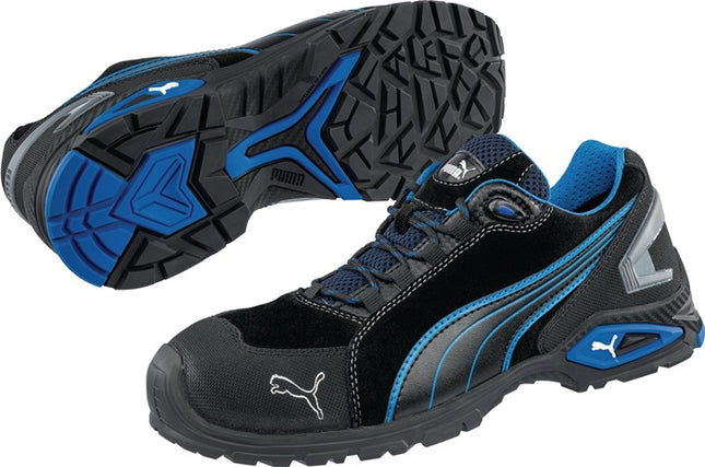 PUMA safety shoe Rio Black Low size 46 black/blue ( 4300700406 )