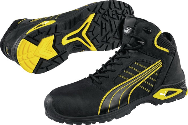 Botas de seguridad PUMA Amsterdam Mid talla 40 negro/amarillo ( 4300700430 )