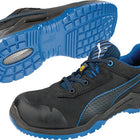 PUMA safety shoe Argon Blue Low size 45 black/blue ( 4300700445 )