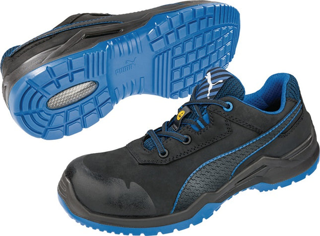 Zapato de seguridad PUMA Argon Blue Low talla 47 negro/azul ( 4300700447 )