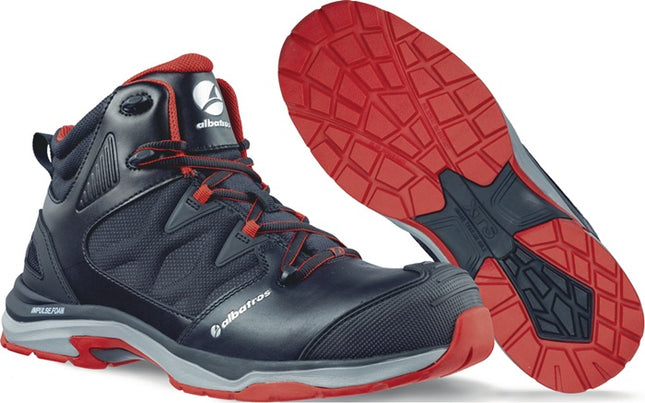 ALBATROS botas de seguridad ULTRATRAIL BLACK MID talla 46 negro/rojo ( 4300700566 )