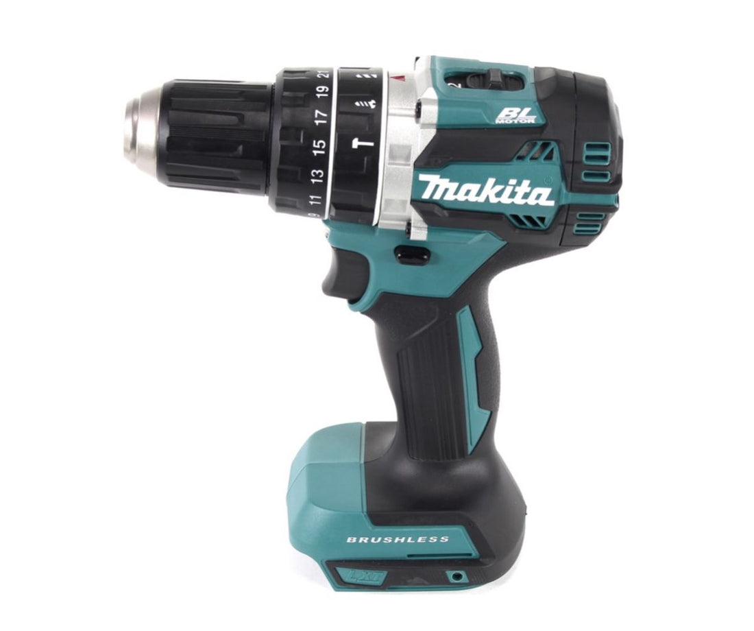 Makita DHP 484 Z 18V Brushless Li-Ion Akku Schlagbohrschrauber Solo + Makita B-53811 Bit & Bohrer-Set 100-teilig