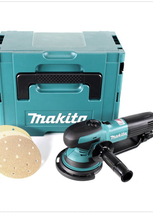 Makita BO 6050 J 750 W 150 mm Ponceuse rotative excentrique dans Coffret Makpac