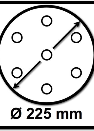 Festool STF D225 P100 GR S/25 Schleifscheibe Granat Soft 25 Stück ( 204222 ) für Langhalsschleifer PLANEX 225 EQ, PLANEX LHS-E 225 easy