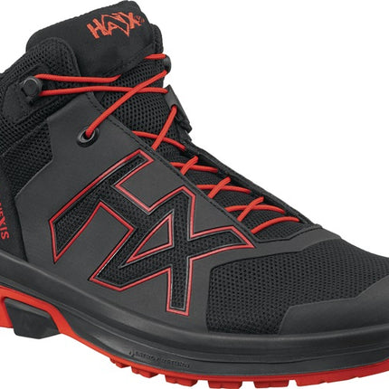 HAIX scarpa per il tempo libero CONNEXIS Go GTX mid taglia 9.5 (44) nero/rosso ( 4721000714 )