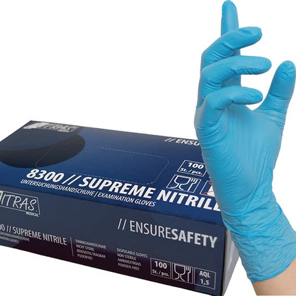 NITRAS Gants à usage unique SUPREME NITRILE taille XL bleu ( 8000236477 )
