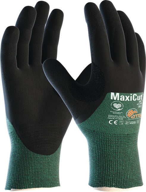 Guantes anticorte ATG MaxiCut(R)Oil(TM) 44-305 talla 8 verde/negro ( 8000460815 )