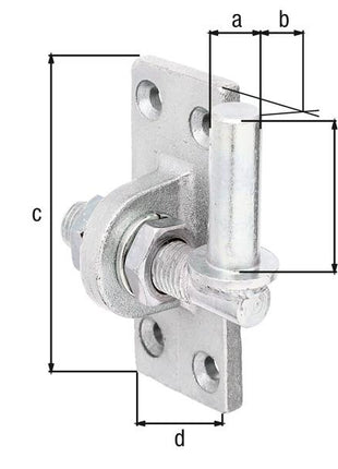 GAH Kloben  zum Anschrauben 16x45mmStahl roh ( 8002903539 )