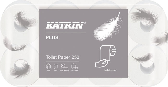 Papier toilette KATRIN Katrin 250 Long 3 épaisseurs (9000469117)