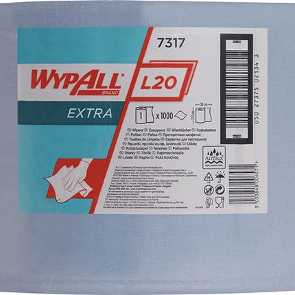 KIMBERLY-CLARK lingette WYPALL* L20 EXTRA+ 7317 L380xL235env. mm ( 9000469741 )