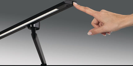 Lampe de bureau HANSA LED Zirkon Aluminium, ABS, fer, PC noir ( 9000483602 )