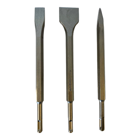 Makita D-30134 Chisel set 3 pcs. SDS plus 250 mm length bull point / cold chisel / scaling chisel