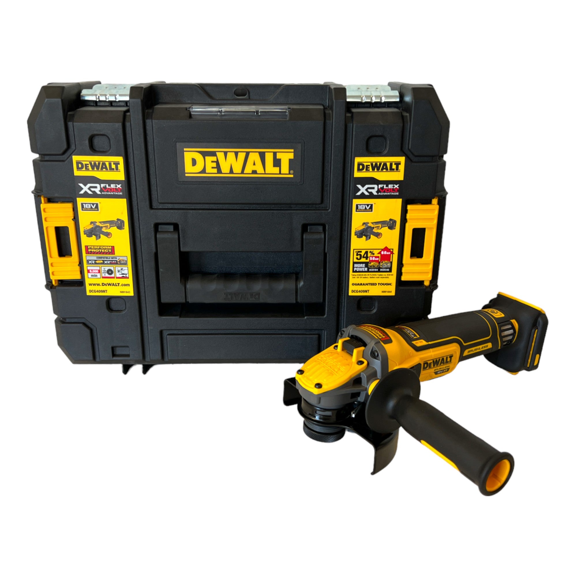 DeWalt DCG 409 NT Akku Winkelschleifer 18 V 125 mm Brushless TSTAK ohne Akku ohne Ladegeraet 0 - toolbrothers