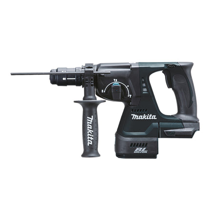 Makita DHR 243 T1J B martillo combinado a batería 18 V 2.0 J SDS-Plus negro + 1x batería 5.0 Ah + portabrocas de cambio rápido + Makpac - sin cargador