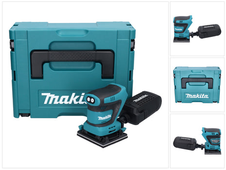 Levigatrice orbitale a batteria Makita DBO 480 ZJ 18 V 112 x 102 mm + Makpac - senza batteria, senza caricabatterie