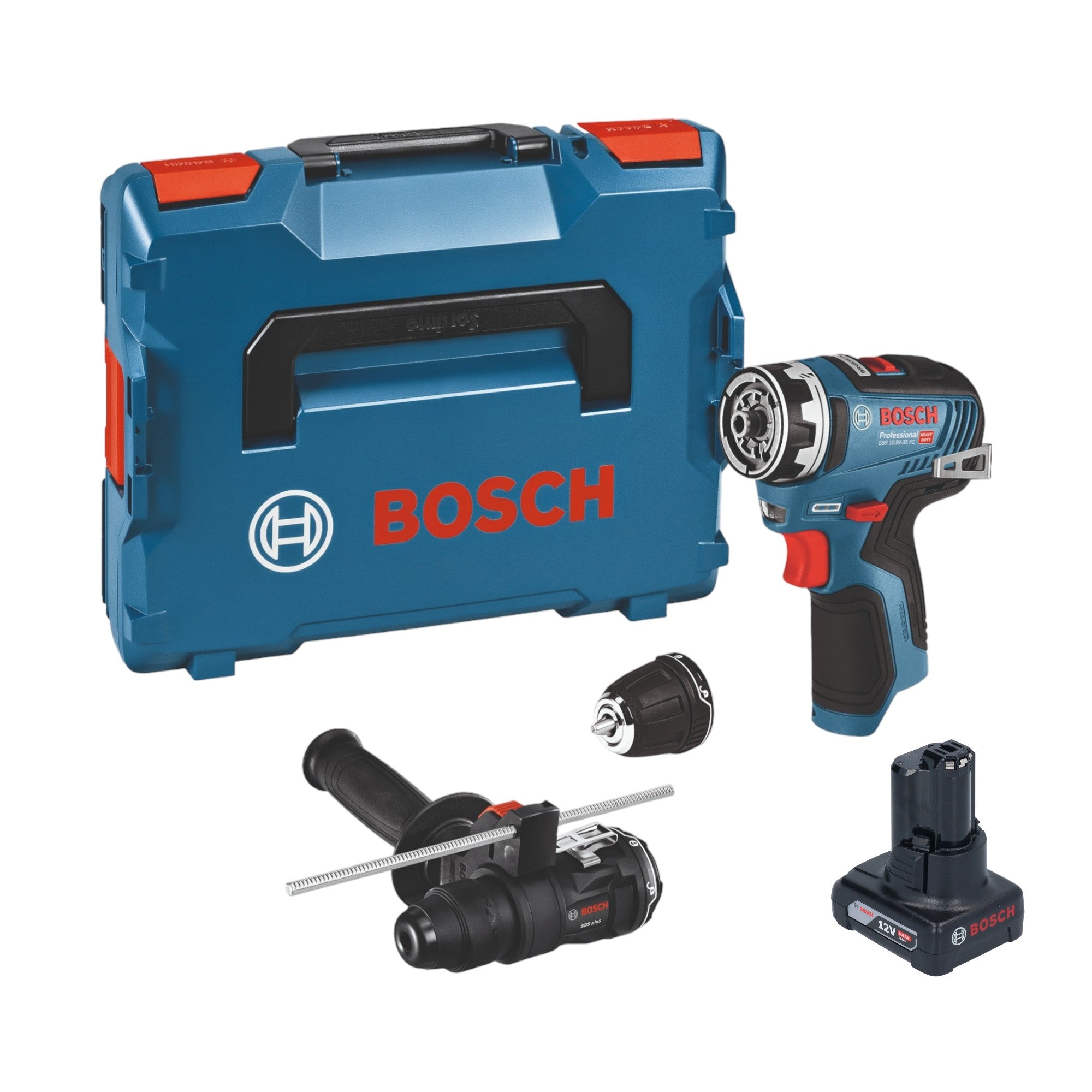 Bosch GSR 12V 35 FC Akku Bohrschrauber 12 V 35 Nm Brushless 1x Akku 6 0 Ah 2x Aufsatz L Boxx ohne Ladegeraet 0 - toolbrothers