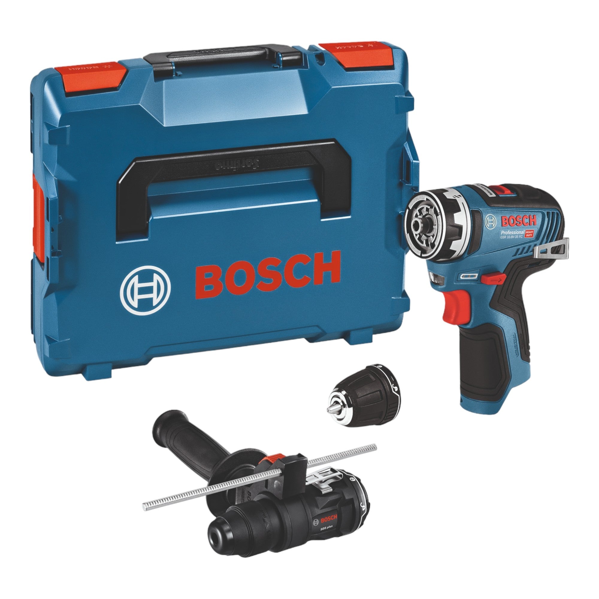 Bosch GSR 12V 35 FC Akku Bohrschrauber 12 V 35 Nm Brushless 2x Akku 6 0 Ah Ladegeraet 2x Aufsatz L Boxx 1 - toolbrothers
