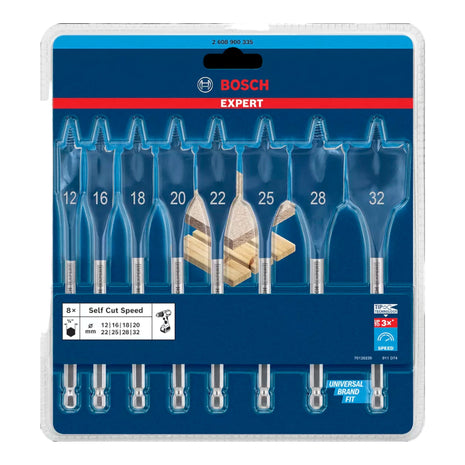 Bosch EXPERT SelfCut Speed flat router bit set 12 - 32 mm 8 pcs. ( 2608900335 ) for wood