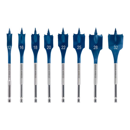 Bosch EXPERT SelfCut Speed set di punte per frese piane 12 - 32 mm 8 pezzi ( 2608900335 ) per legno