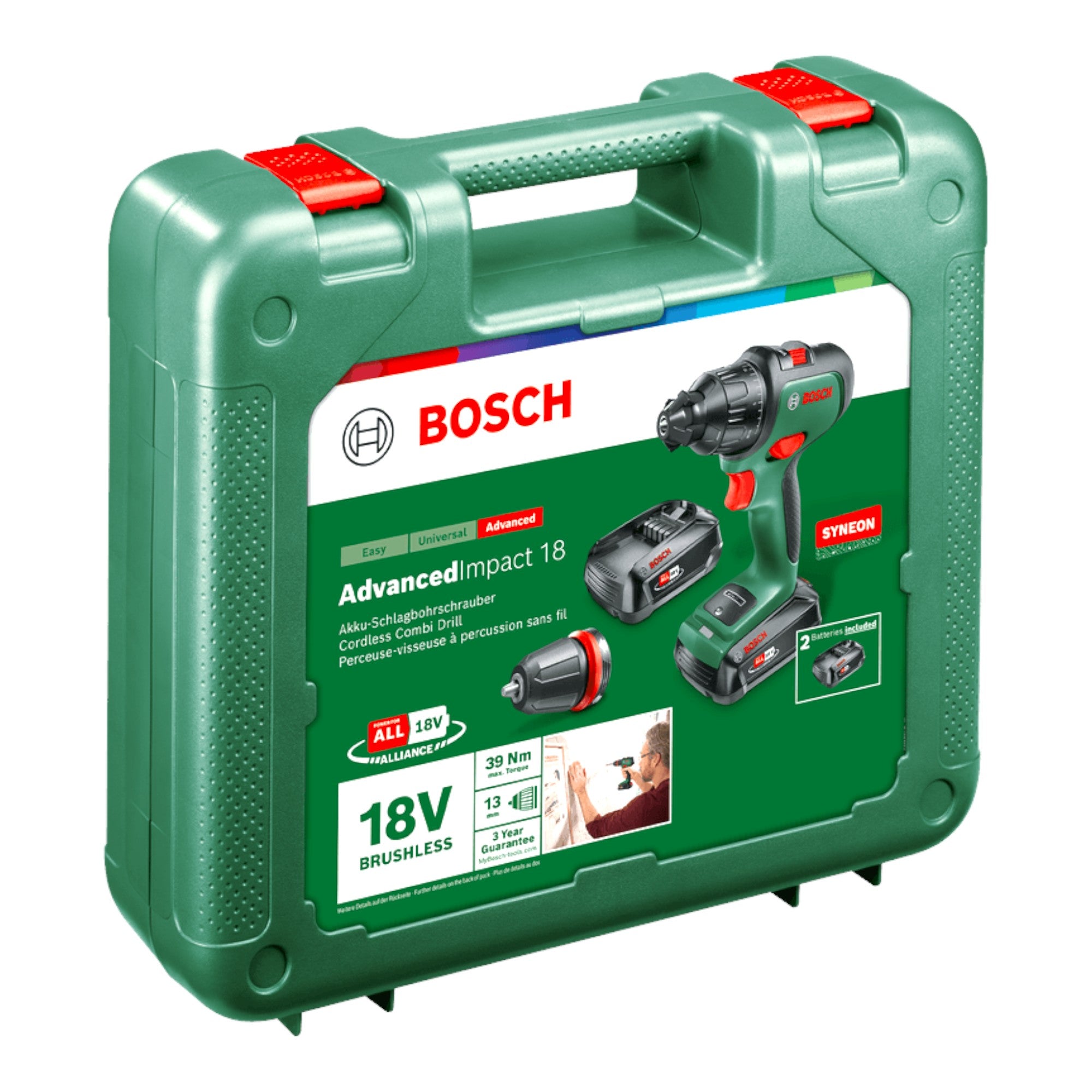 Bosch Home AdvancedImpact 18 Akku Schlagbohrschrauber 18 V 39 Nm 06039B5109 Brushless 2x Akku 2 5 Ah Ladegeraet Koffer 2 - toolbrothers