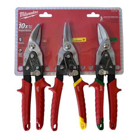 Set di tronchesi Milwaukee 3 pezzi 260 mm direzione di taglio sinistra / destra / dritto ( 48224533 )