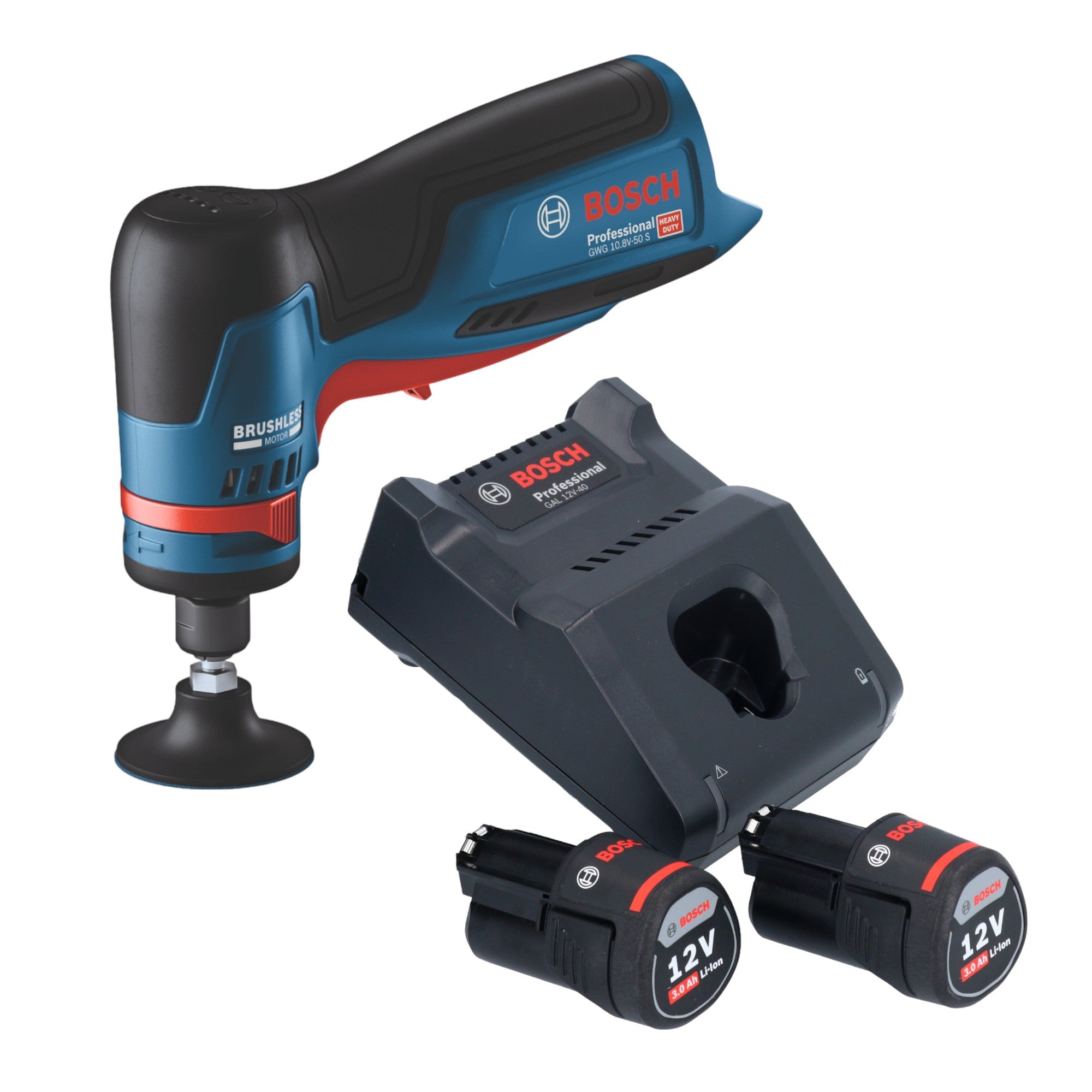 Bosch GWG 12V 50 S Professional Akku Geradschleifer 12 V 6 mm Brushless 2x Akku 3 0 Ah Ladegeraet 0 - toolbrothers