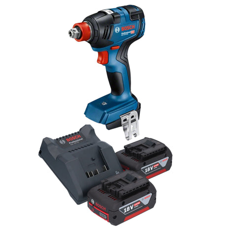 Bosch GDX 18V-200 Avvitatore a impulsi professionale a batteria 18 V 200 Nm brushless + 2x batteria ricaricabile 4,0 Ah + caricabatterie