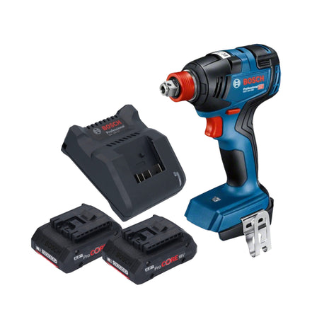 Bosch GDX 18V-200 Professional llave de impacto rotativa a batería 18 V 200 Nm sin escobillas + 2x batería ProCORE 4,0 Ah + cargador