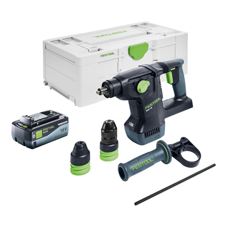 Festool KHC 18 EB-Basic Akku Kombihammer 18 V 2,6 J SDS-Plus Brushless + 1x Akku 8,0 Ah + Systainer - ohne Ladegerät