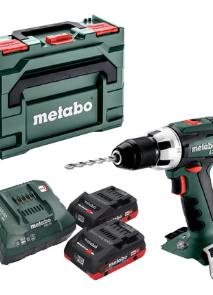 Metabo BS 18 LT Akku Bohrschrauber 18 V 60 Nm ( 602102800 ) + 2x LiHD Akku 4,0 Ah + Ladegerät + metaBOX