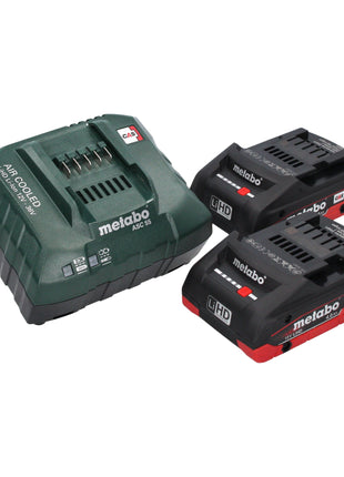 Metabo BS 18 LT akumulatorowa wiertarko-wkrętarka 18 V 60 Nm ( 602102800 ) + 2x akumulator LiHD 4,0 Ah + ładowarka + metaBOX