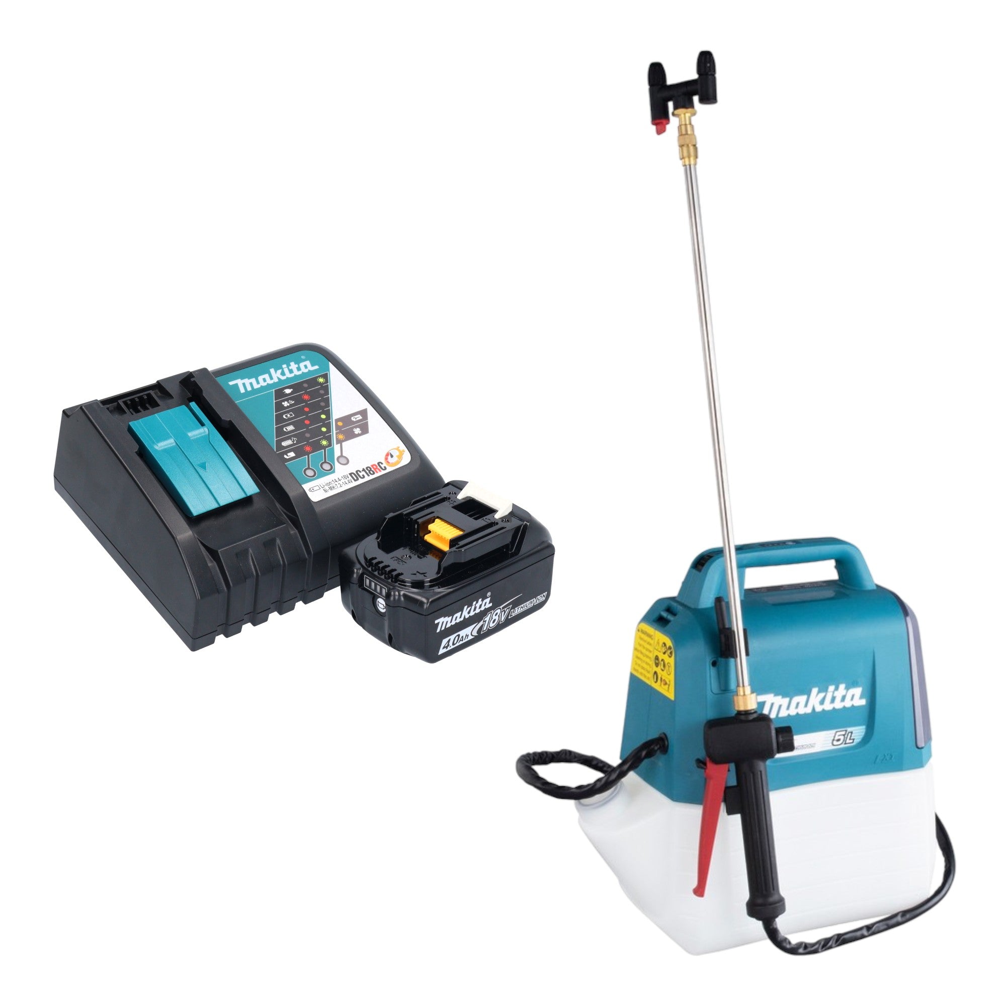 Makita DUS 054 RM Akku Druckspritze 18 V 5 0 l 3 0 bar 1x Akku 4 0 Ah Ladegeraet 0 - toolbrothers