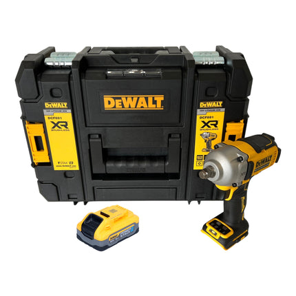 DeWalt DCF 891 NT Clé à choc sans fil 18 V 1084 Nm 1/2" Brushless + 1x batterie Powerstack 5,0 Ah + TSTAK - sans chargeur
