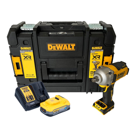 DeWalt DCF 891 H1T Clé à choc sans fil 18 V 1084 Nm 1/2'' Brushless + 1x Powerstack batterie 5,0 Ah + TSTAK + chargeur