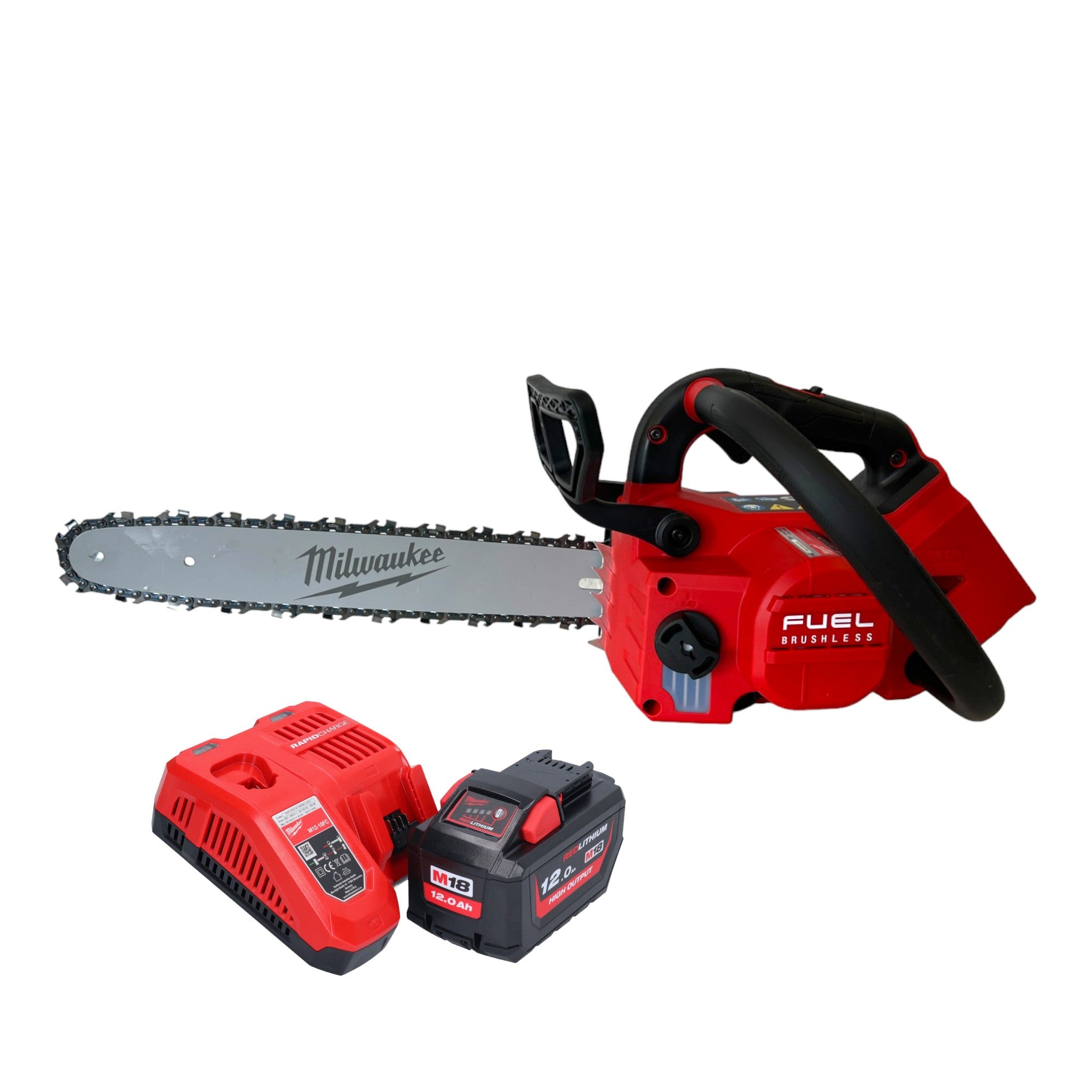 Milwaukee M18 FTHCHS35 112 Akku Einhand Kettensaege 35 cm 1x Akku 12 0 Ah Ladegeraet 0 - toolbrothers