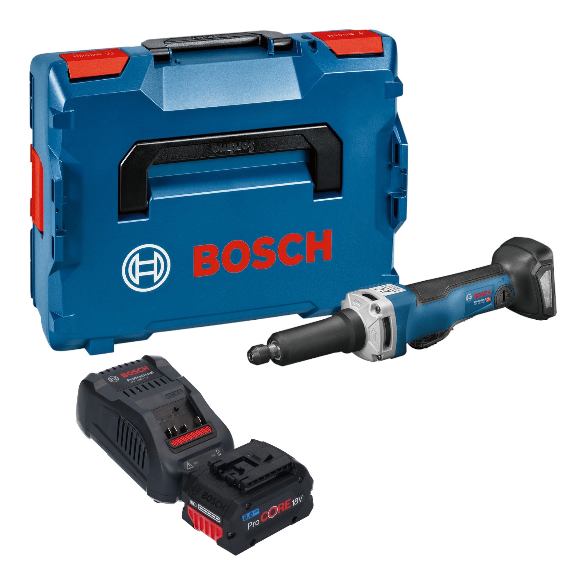 Bosch GGS 18V 23 PLC Professional Akku Geradschleifer 18 V Brushless 1x ProCore Akku 8 0 Ah Ladegeraet L Boxx 0 - toolbrothers