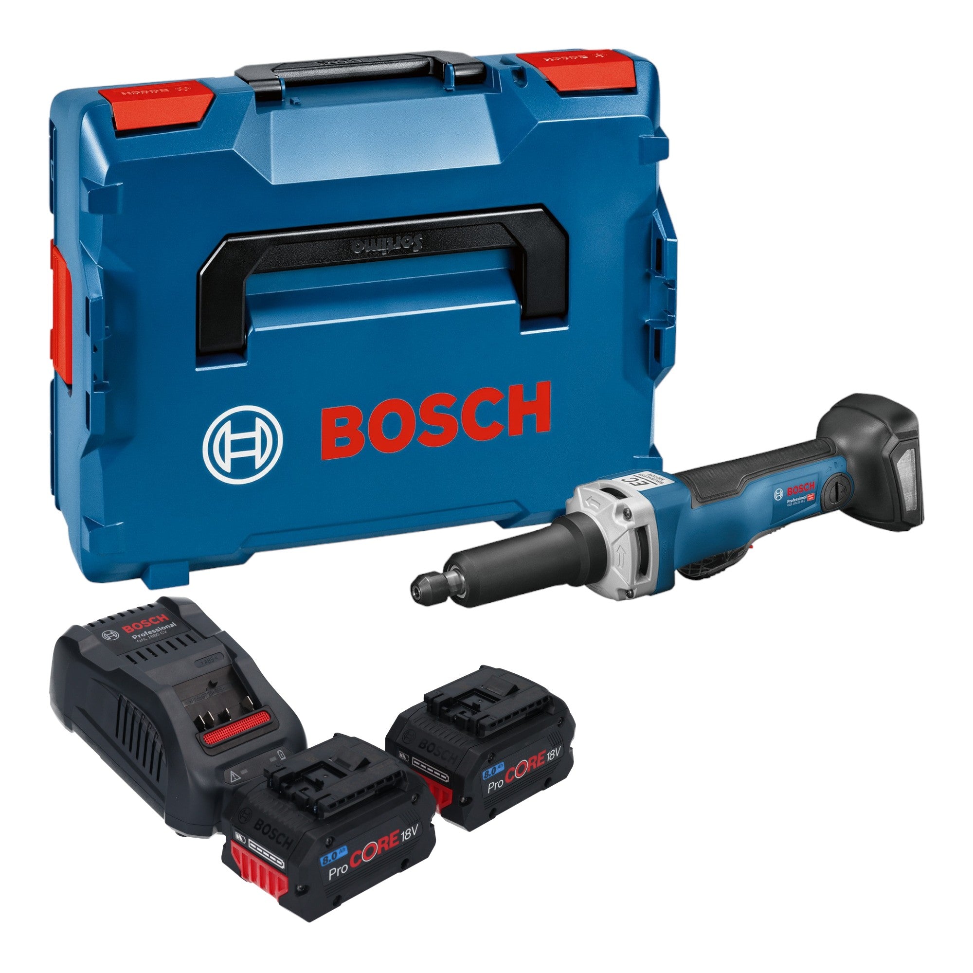 Bosch GGS 18V 23 PLC Professional Akku Geradschleifer 18 V Brushless 2x ProCore Akku 8 0 Ah Ladegeraet L Boxx 0 - toolbrothers