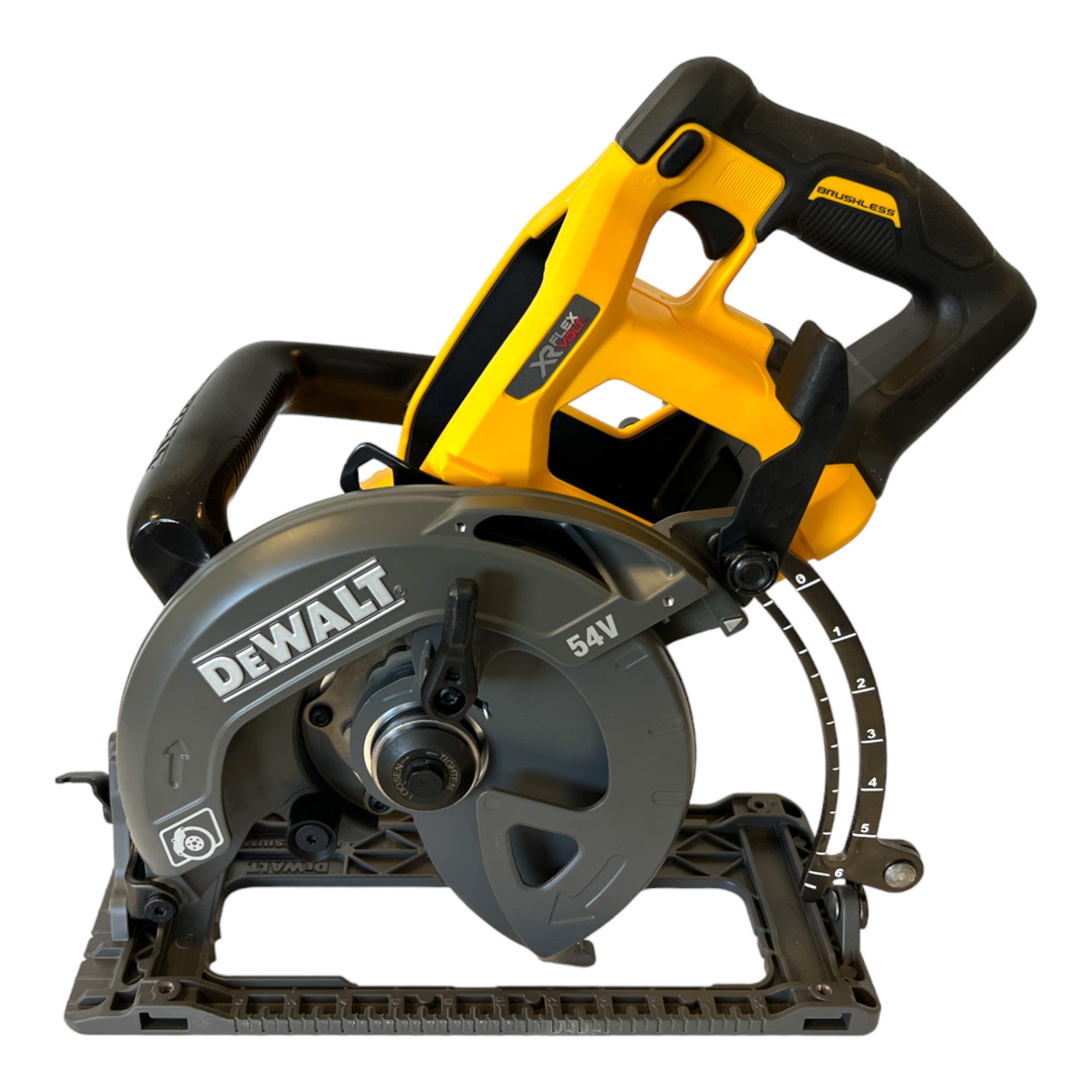 DeWalt DCS 577 Y2 Akku Handkreissaege 54 V FlexVolt 190 mm Brushless 2x Akku 12 0 Ah Ladegeraet 1 - toolbrothers