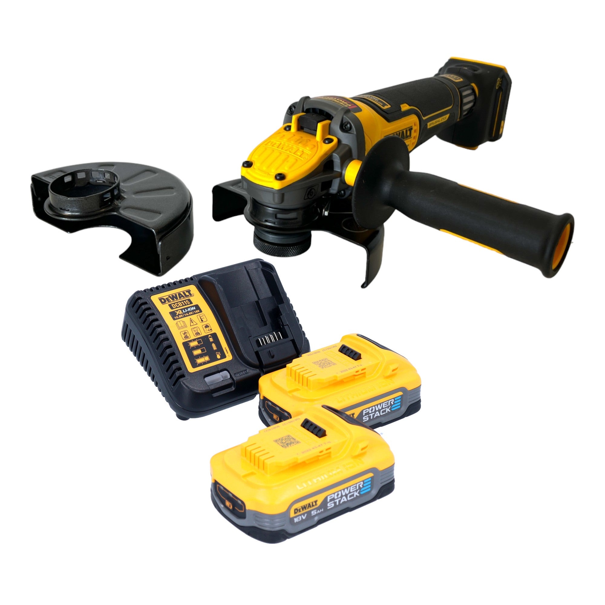 DeWalt DCG 416 VS H2 Akku Winkelschleifer 18 V 125 mm Brushless 2x PowerStack Akku 5 0 Ah Ladegeraet 0 - toolbrothers