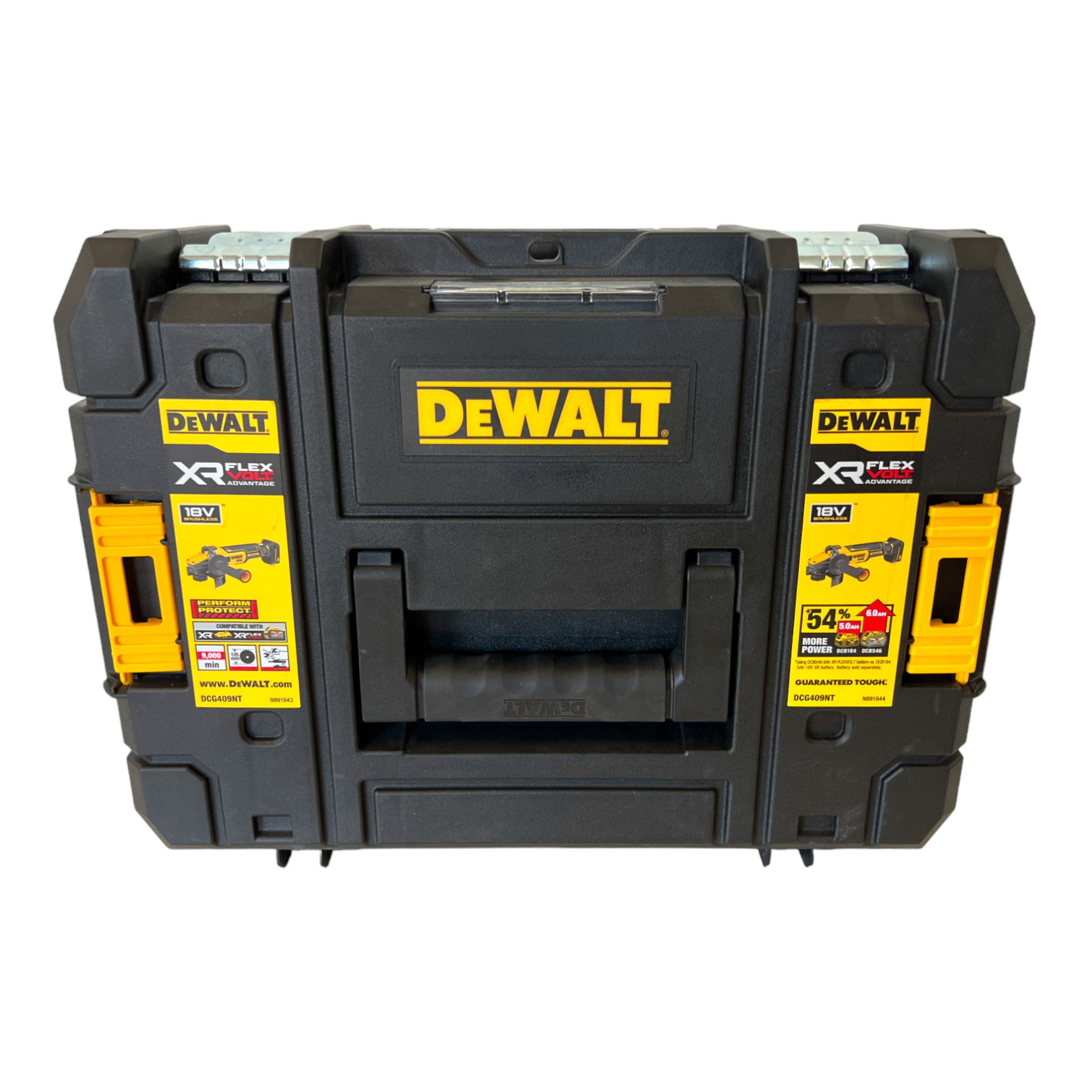 DeWalt DCG 409 P2T Akku Winkelschleifer 18 V 125 mm Brushless 2x Akku 5 0 Ah Ladegeraet TSTAK 2 - toolbrothers
