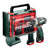 Metabo Powermaxx BS Basic Set trapano avvitatore a batteria 12 V 34 Nm ( 600080710 ) + 2x batteria ricaricabile 2,0 Ah + caricatore + set di accessori da 41 pezzi + valigetta