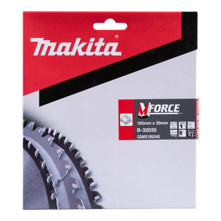 Makita M-FORCE circular saw blade 185 x 30 x 2.0 mm 24 teeth ( B-32035 ) for wood