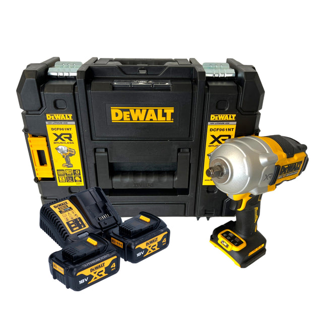 Avvitatore a impulsi a batteria DeWalt DCF 961 M2T 18 V 1632 Nm 1/2" brushless + 2x batteria ricaricabile 4,0 Ah + caricatore + TSTAK
