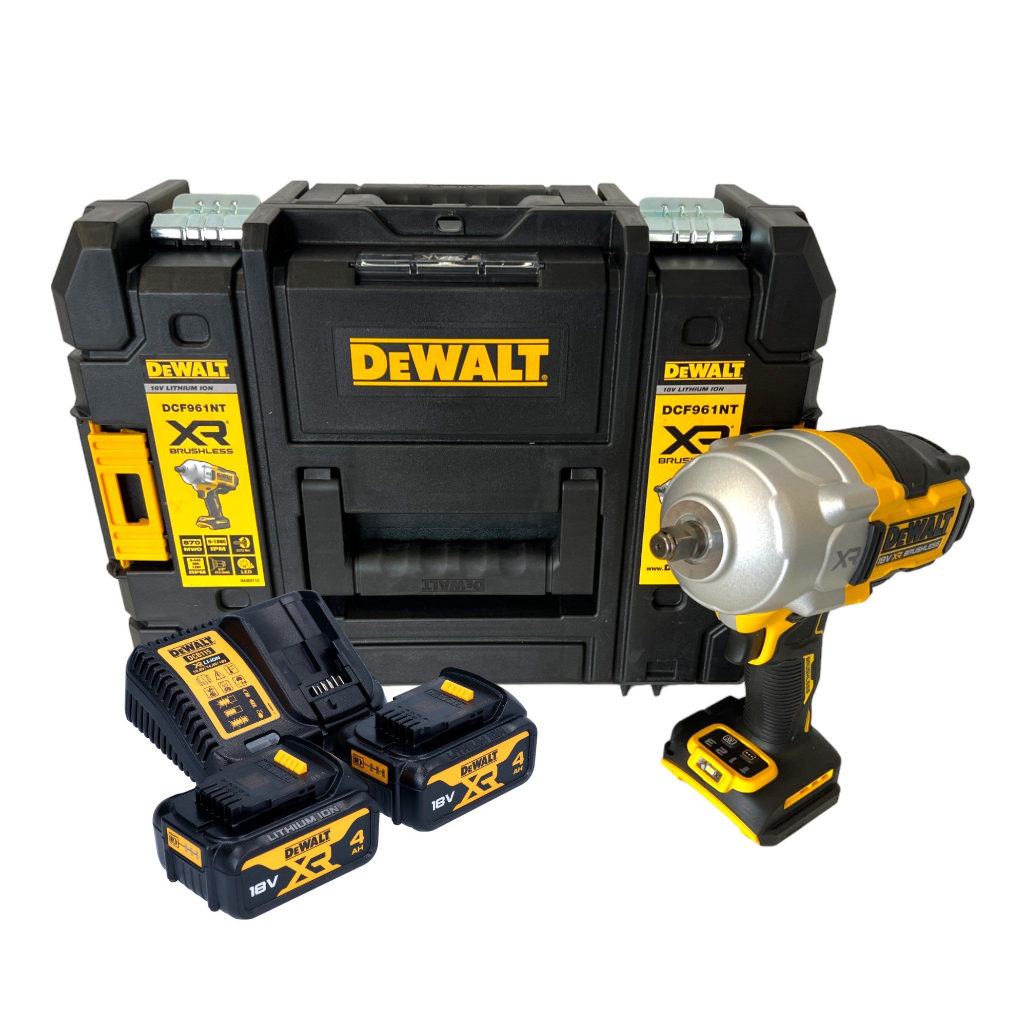 DeWalt DCF 961 M2T Akku Schlagschrauber 18 V 1632 Nm 1 2 Brushless 2x Akku 4 0 Ah Ladegeraet TSTAK 0 - toolbrothers