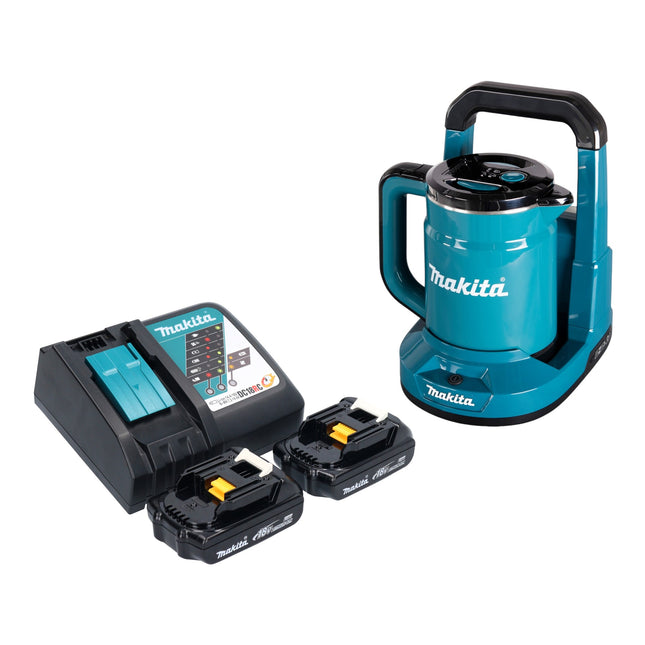 Makita DKT 360 RY2 hervidor sin cable 36 V ( 2x 18 V ) 0,8 L + 2x batería recargable 1,5 Ah + cargador