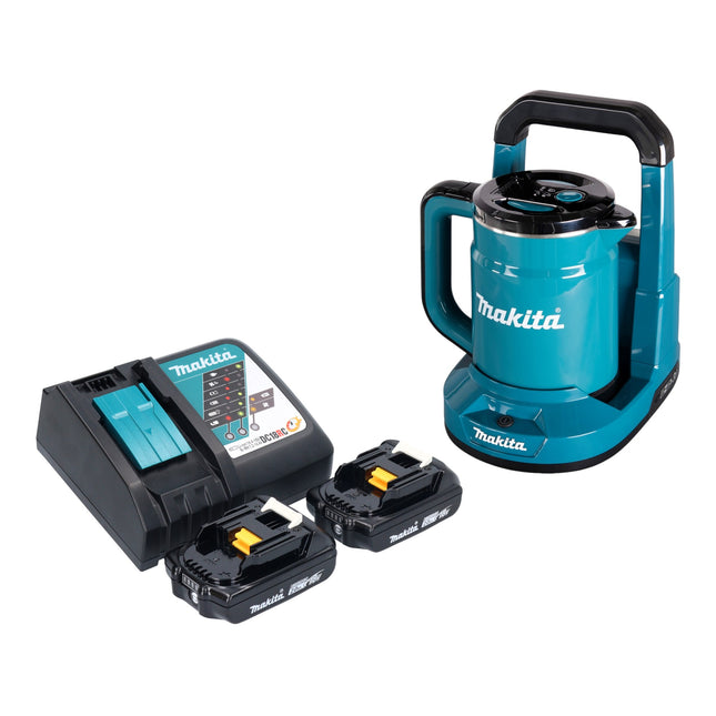Makita DKT 360 RA2 hervidor sin cable 36 V ( 2x 18 V ) 0,8 L + 2x batería recargable 2,0 Ah + cargador