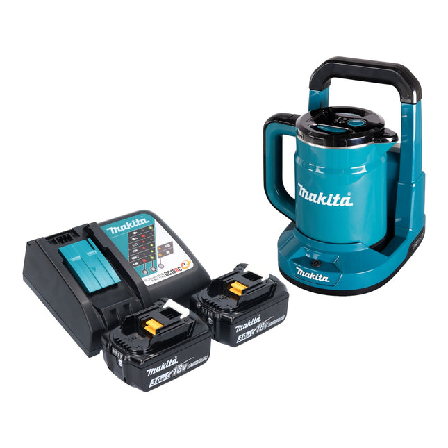 Makita DKT 360 RF2 hervidor sin cable 36 V ( 2x 18 V ) 0,8 L + 2x batería recargable 3,0 Ah + cargador