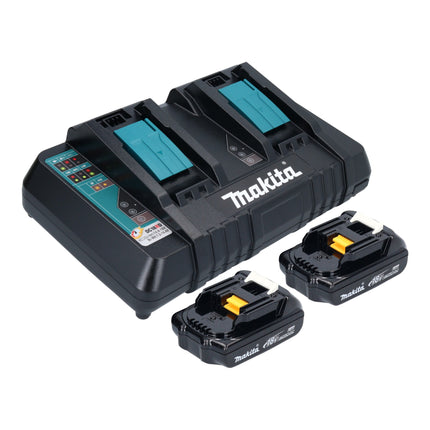 Makita DKT 360 PY2 cordless kettle 36 V ( 2x 18 V ) 0.8 L + 2x rechargeable battery 1.5 Ah + double charger