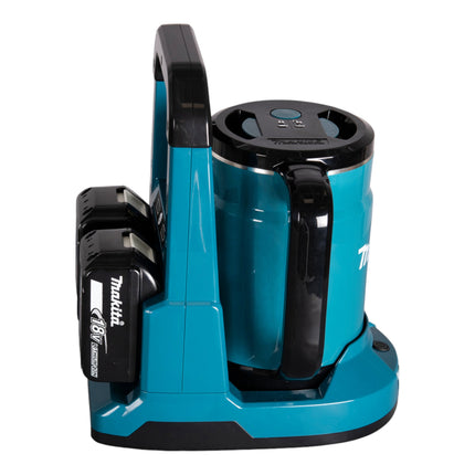 Hervidor de batería Makita DKT 360 CT2 36 V (2x 18 V) 0,8 L + 2x batería 5,0 Ah + cargador doble