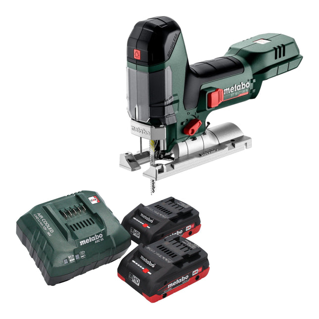 Metabo ST 18 LT 130 BL sierra de calar sin cable 18 V 130 mm sin escobillas + 2x batería LiHD 4,0 Ah + cargador